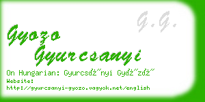 gyozo gyurcsanyi business card